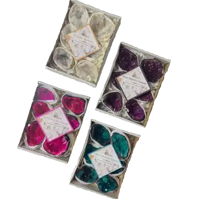 Half Quartz Geodes Box